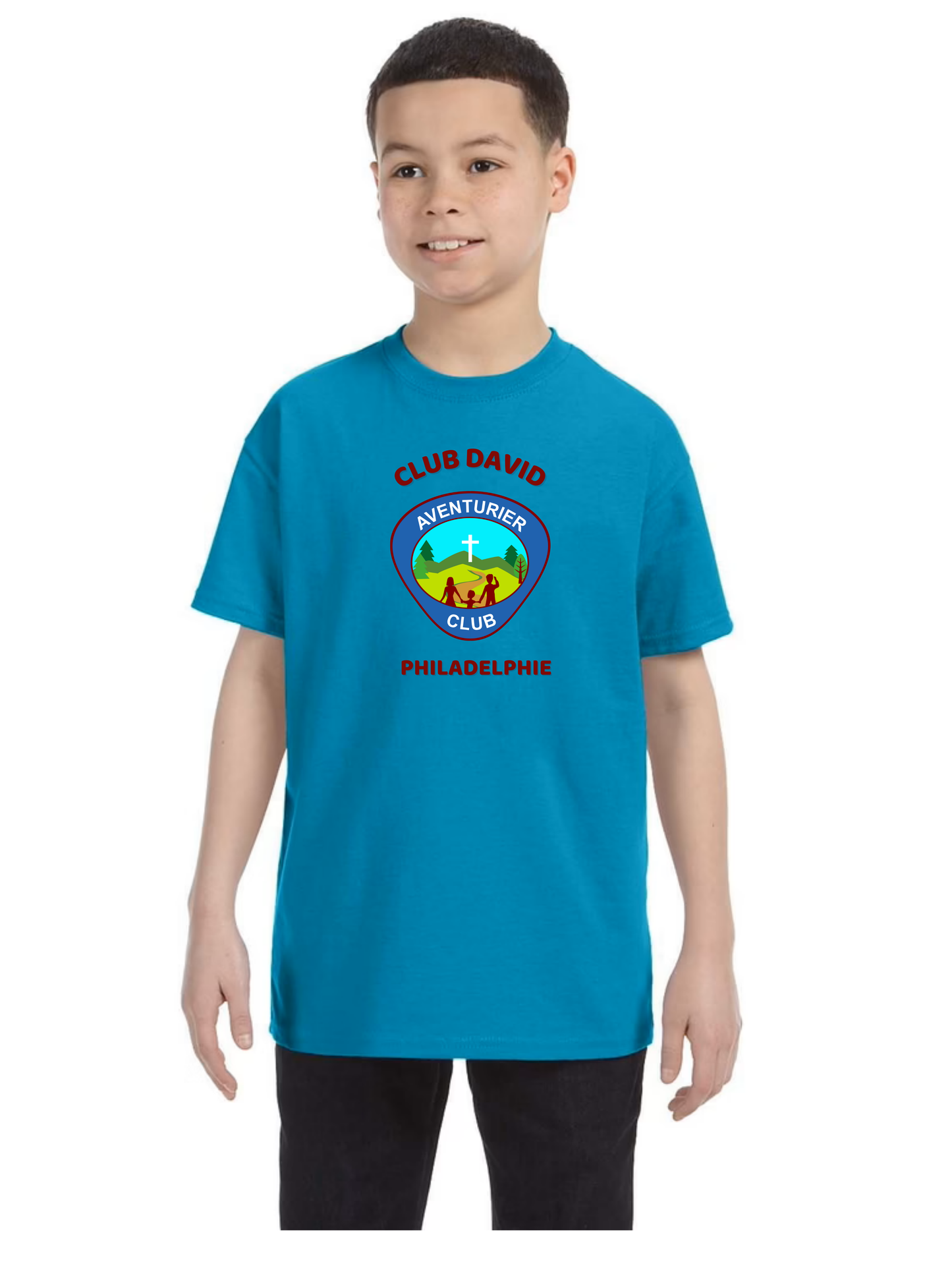 T-SHIRT COUR ROND 100% COTON IMPRIMÉ EN DTF - Aventurier