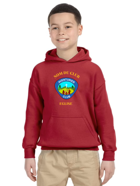 HOODIE ENFANTet JEUNE 100% COTON - Aventurier